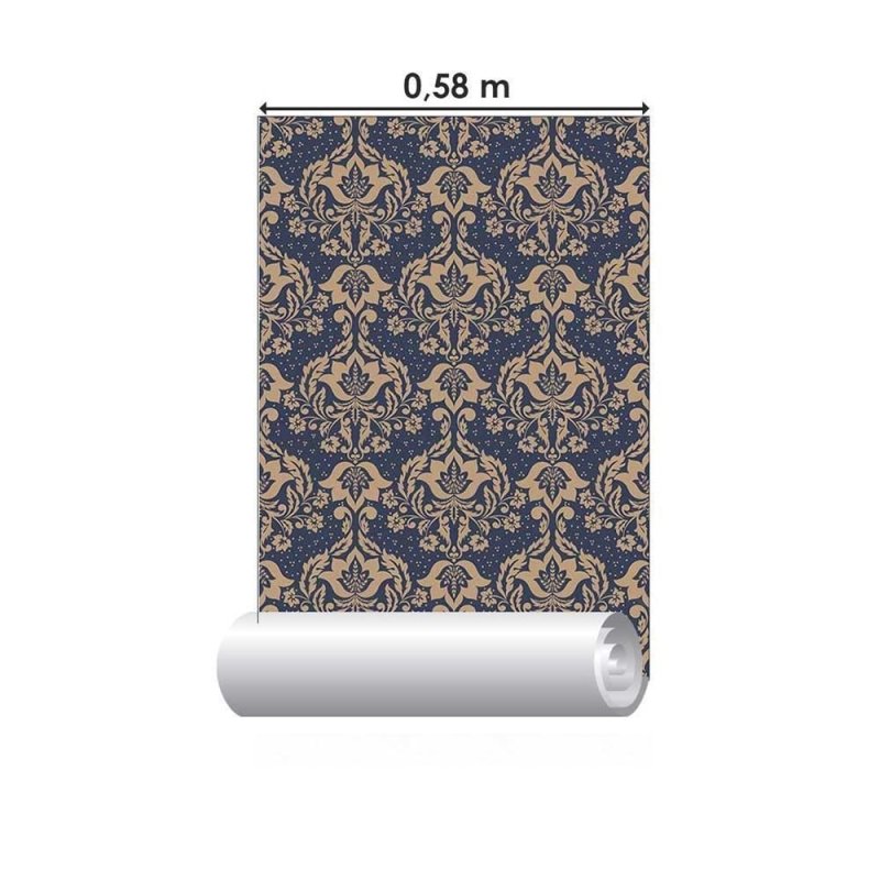 Papel de Parede Adesivo Arabescos escuros N08162 - Papel na Parede