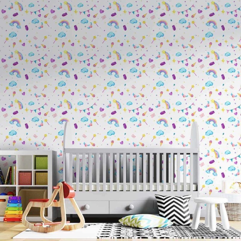 Papel de Parede Adesivo Arco Irís N1065 - Papel na Parede