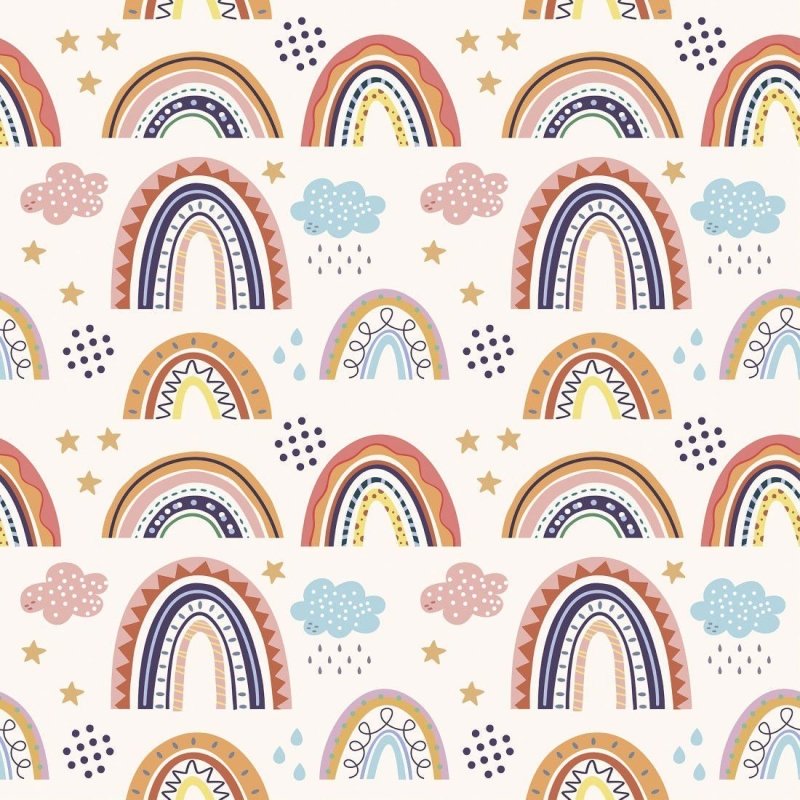 Papel de Parede Adesivo Arco Íris Neutro N019044 - Papel na Parede