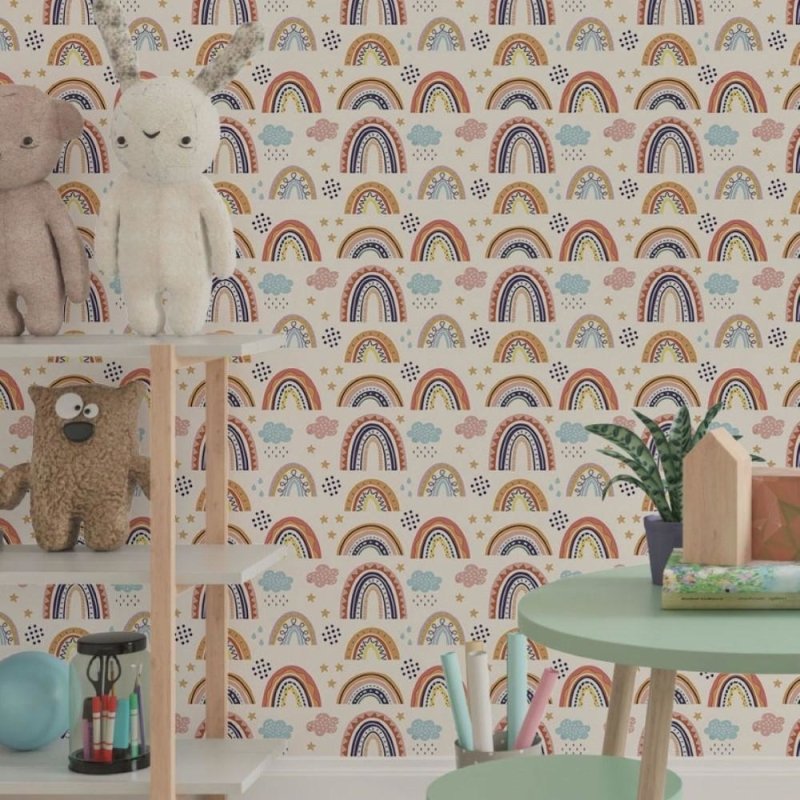 Papel de Parede Adesivo Arco Íris Neutro N019044 - Papel na Parede