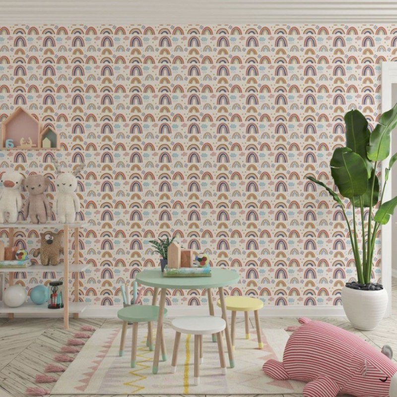 Papel de Parede Adesivo Arco Íris Neutro N019044 - Papel na Parede