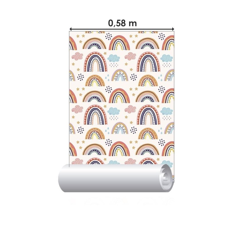 Papel de Parede Adesivo Arco Íris Neutro N019044 - Papel na Parede
