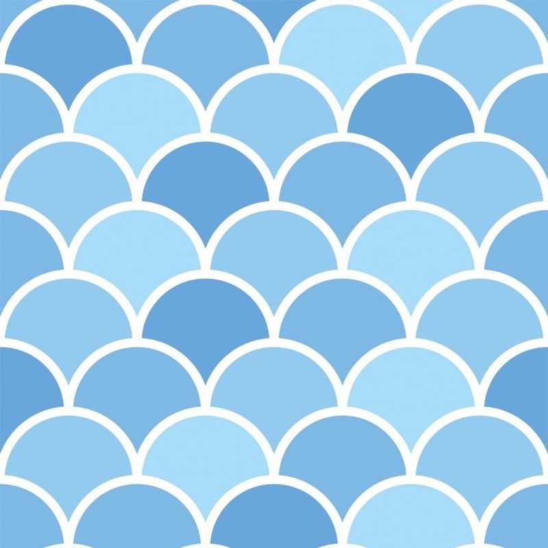 Papel de Parede Adesivo Arcos Sereia Azul N019075 - Papel na Parede