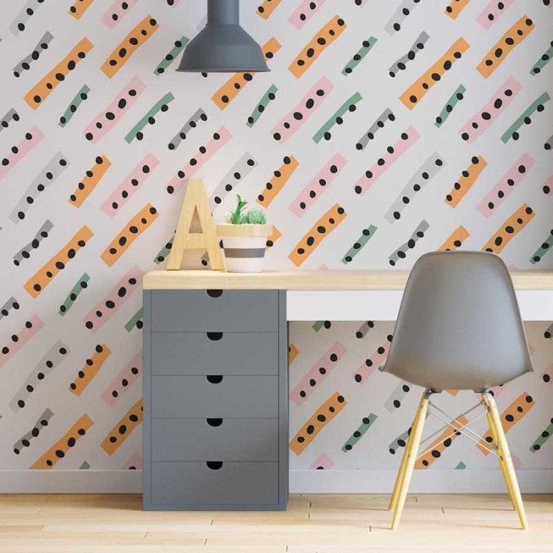 Papel de Parede Adesivo artístico Colorico Pinceladas N06281 - Papel na Parede