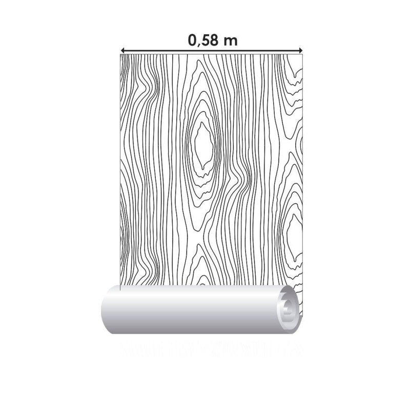 Papel de Parede Adesivo Árvore Linhas N012076 - Papel na Parede