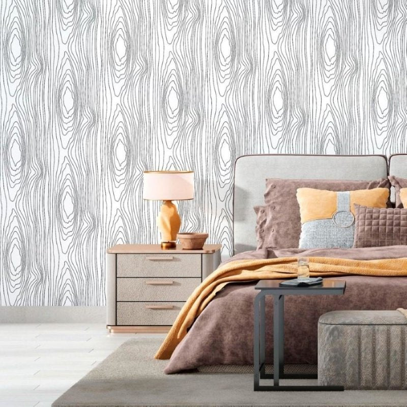 Papel de Parede Adesivo Árvore Linhas N012076 - Papel na Parede
