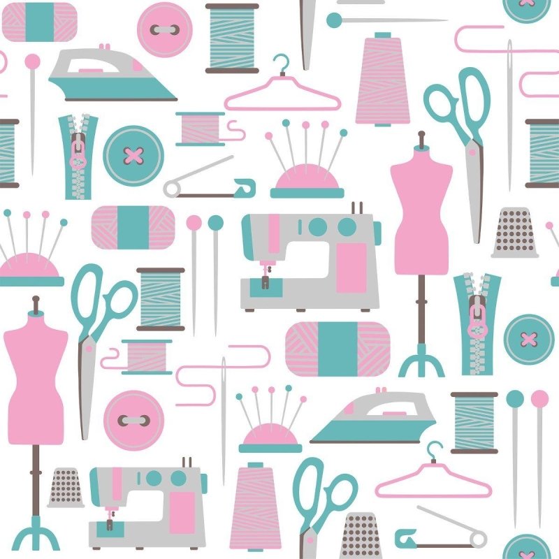 Papel de Parede Adesivo Ateliê de Costura N016052 - Papel na Parede