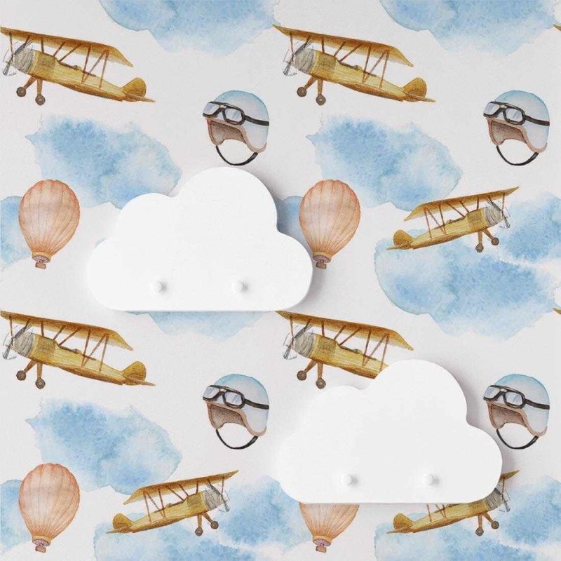 PAPEL DE PAREDE ADESIVO Avião Infantil 62047711 - Papel na Parede