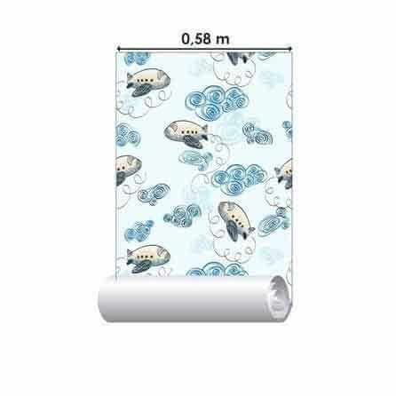 Papel de Parede Adesivo Avião Nuvens 170804534 - Papel na Parede