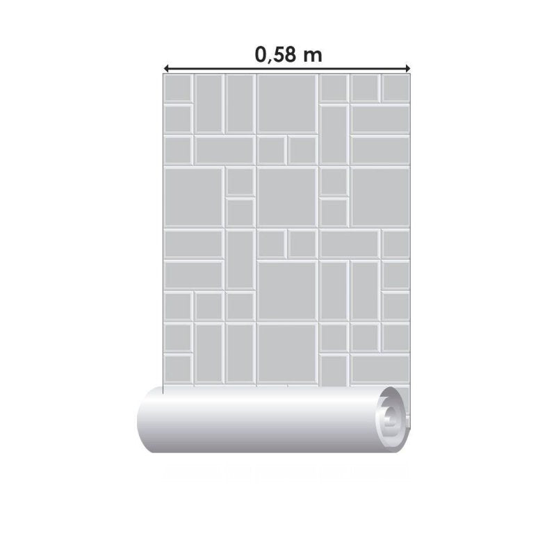 Papel de Parede Adesivo Azulejo 3D Mosaico N013001 - Papel na Parede