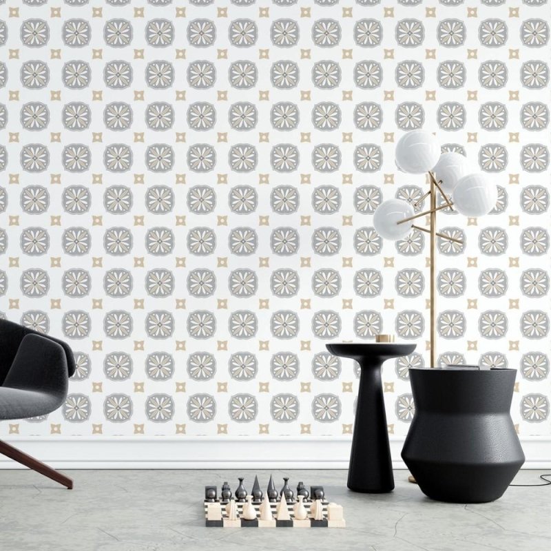 Papel de Parede Adesivo Azulejo Neutro N015175 - Papel na Parede