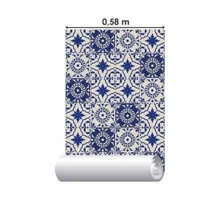 Papel de Parede Adesivo Azulejo Português 3320902401 - Papel na Parede
