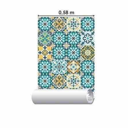 Papel de Parede Adesivo Azulejo Português 520877956 - Papel na Parede