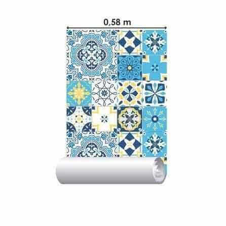 Papel de Parede Adesivo Azulejo Português 562152334 - Papel na Parede