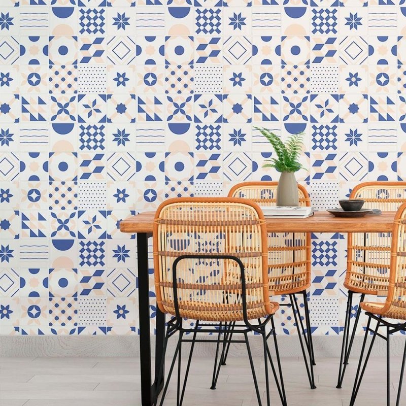 Papel de Parede Adesivo Azulejo Português N010035 - Papel na Parede