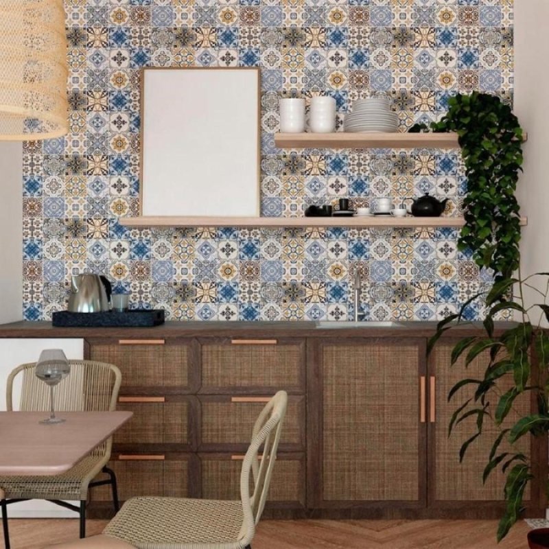 Papel de Parede Adesivo Azulejo Português N011006 - Papel na Parede