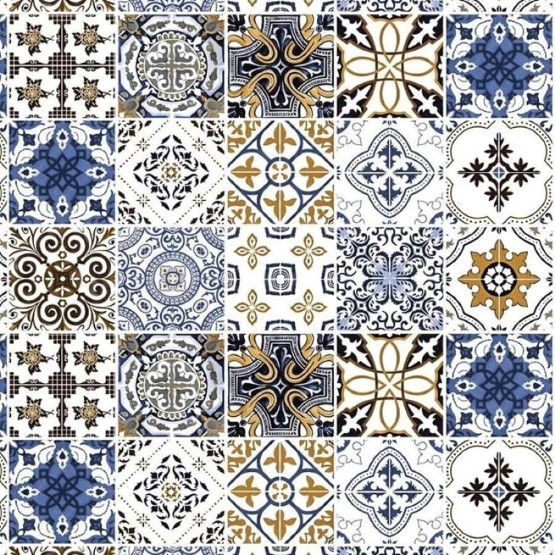 Papel de Parede Adesivo Azulejo Português N011006 - Papel na Parede