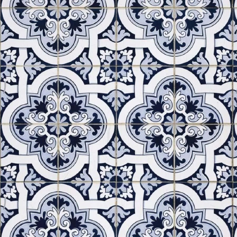 Papel de Parede Adesivo Azulejo Português N011008 - Papel na Parede