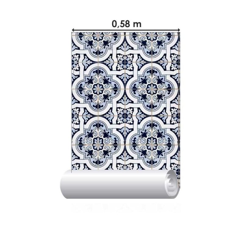 Papel de Parede Adesivo Azulejo Português N011008 - Papel na Parede