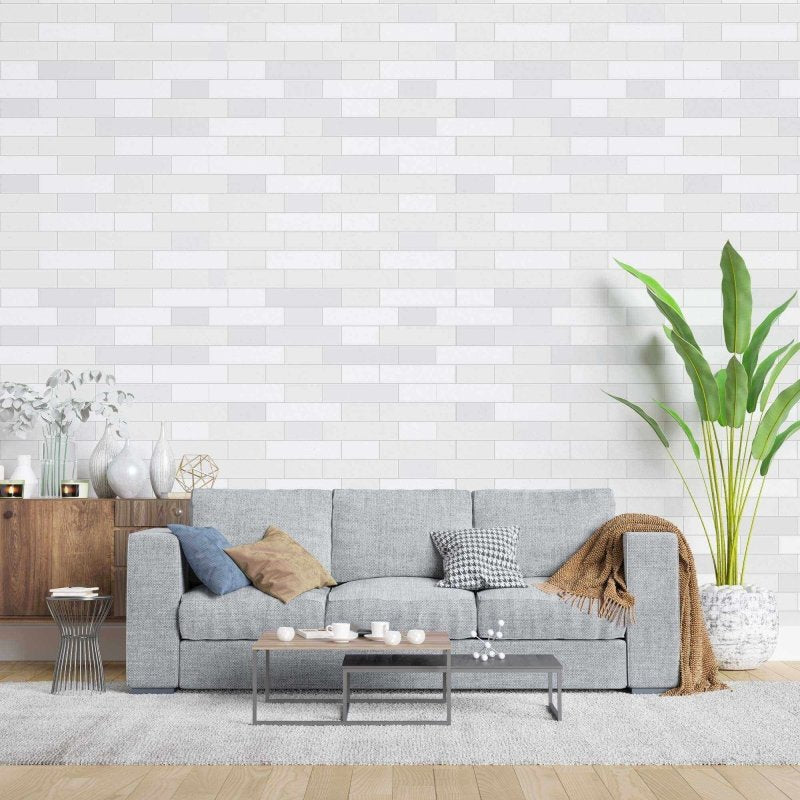 Papel de Parede Adesivo Azulejo Rústico N02115 - Papel na Parede