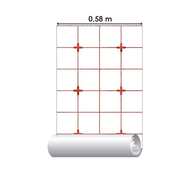 Papel de Parede Adesivo Azulejo Vermelho e Branco N05213 - Papel na Parede