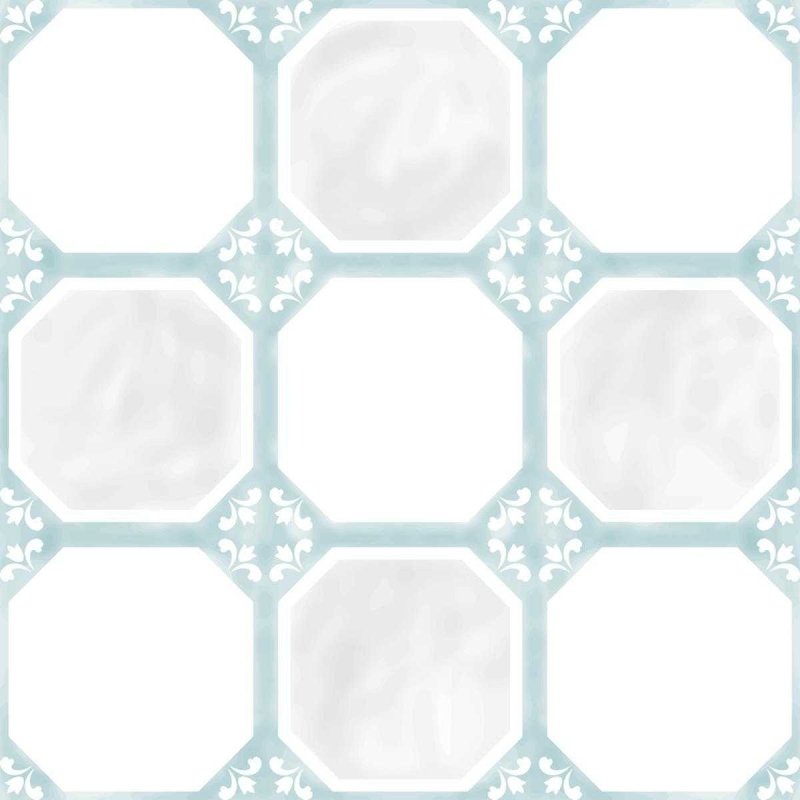 Papel de Parede Adesivo Azulejo Vintage Azul claro N05212 - Papel na Parede