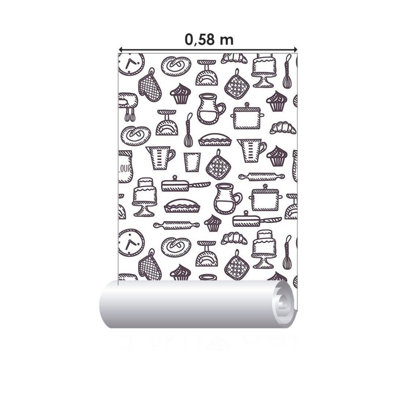 Papel de Parede Adesivo Bakery Confeitaria N013195 - Papel na Parede