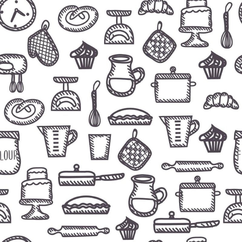 Papel de Parede Adesivo Bakery Confeitaria N013195 - Papel na Parede