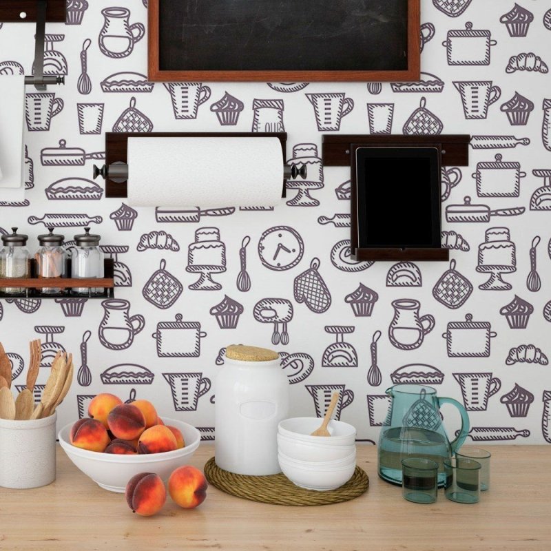 Papel de Parede Adesivo Bakery Confeitaria N013195 - Papel na Parede