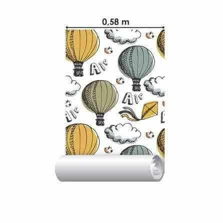 Papel de Parede Adesivo Balão Nuvem 90719656 - Papel na Parede