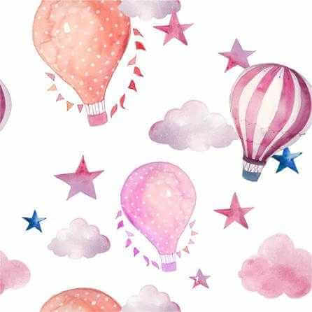Papel de Parede Adesivo Balão Rosa 291386657 - Papel na Parede