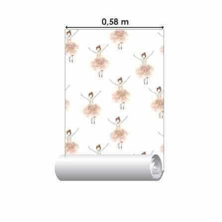Papel de Parede Adesivo Ballet Aquarela 271577807 - Papel na Parede
