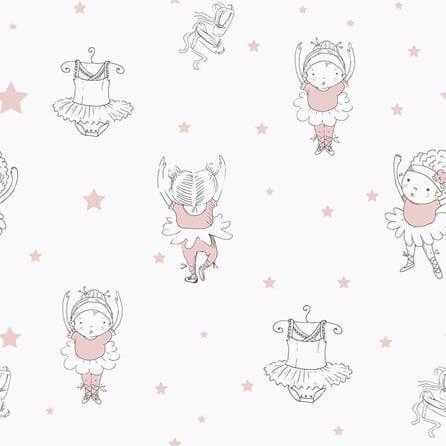 Papel de Parede Adesivo Ballet Criança Rosa 481467274 - Papel na Parede