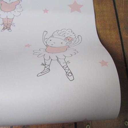Papel de Parede Adesivo Ballet Criança Rosa 481467274 - Papel na Parede