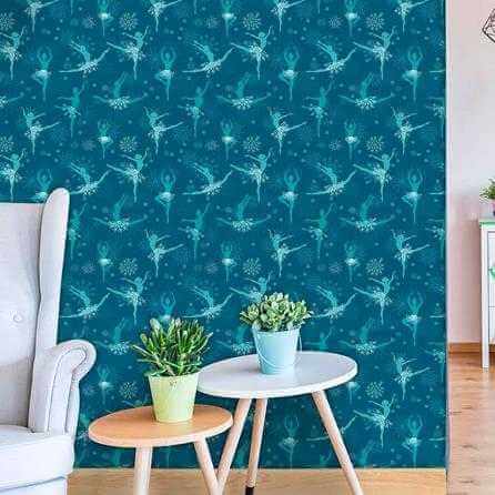 Papel de Parede Adesivo Ballet Floral 146060297 - Papel na Parede