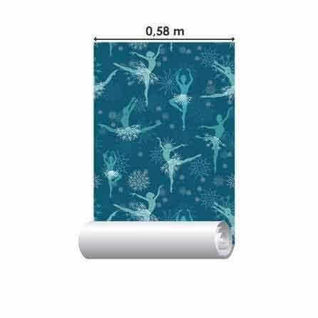 Papel de Parede Adesivo Ballet Floral 146060297 - Papel na Parede