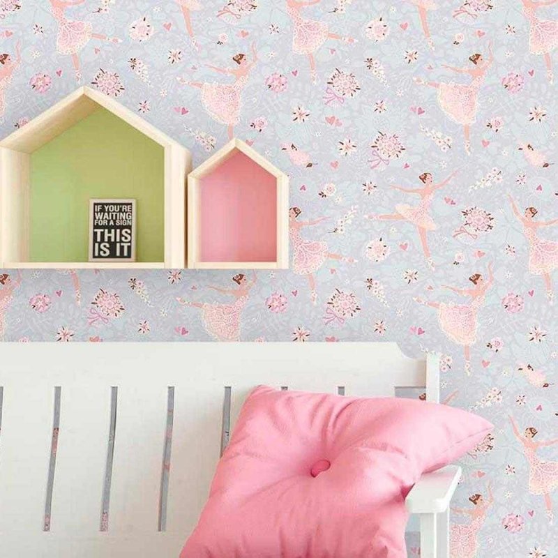Papel de Parede Adesivo Ballet Floral 233905270 - Papel na Parede