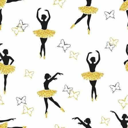 Papel de Parede Adesivo Ballet Preto e Amarelo 589025873 - Papel na Parede