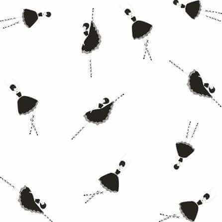 Papel de Parede Adesivo Ballet Preto e Branco 306084896 - Papel na Parede