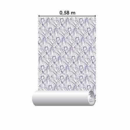 Papel de Parede Adesivo Ballet Rabiscos 452190670 - Papel na Parede