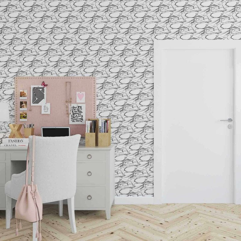 Papel de Parede Adesivo Ballet Rabiscos 504736573 - Papel na Parede