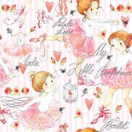 Papel de Parede Adesivo Ballet Rosa Fofo 437527330 - Papel na Parede