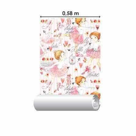 Papel de Parede Adesivo Ballet Rosa Fofo 437527330 - Papel na Parede