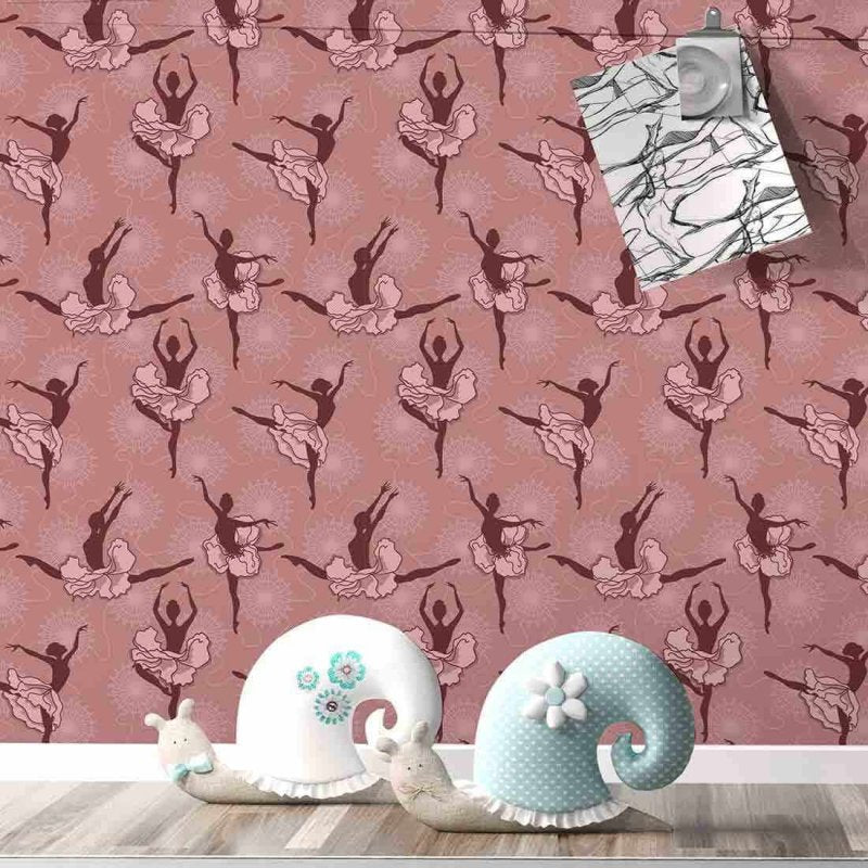Papel de Parede Adesivo Ballet Tutu Rosa 146060732 - Papel na Parede