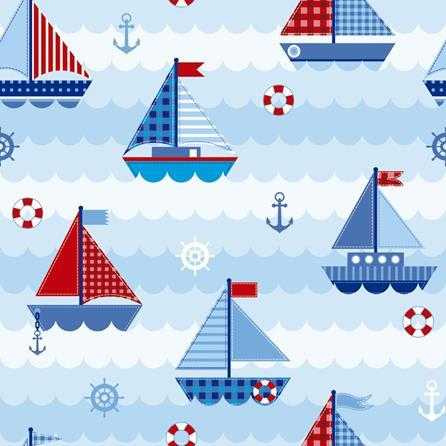 Papel de Parede Adesivo Barquinho Mar Azul 183716948 - Papel na Parede