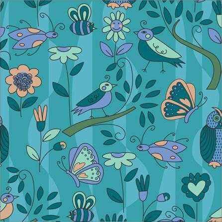 Papel de Parede Adesivo Bichos Verde 1422 - Papel na Parede