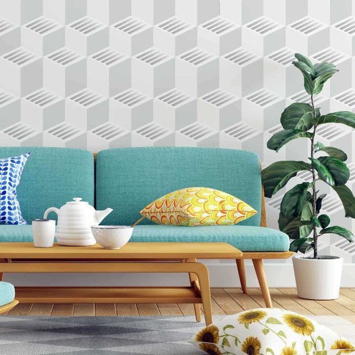 Papel de Parede Adesivo Blocos 3D N05248 - Papel na Parede