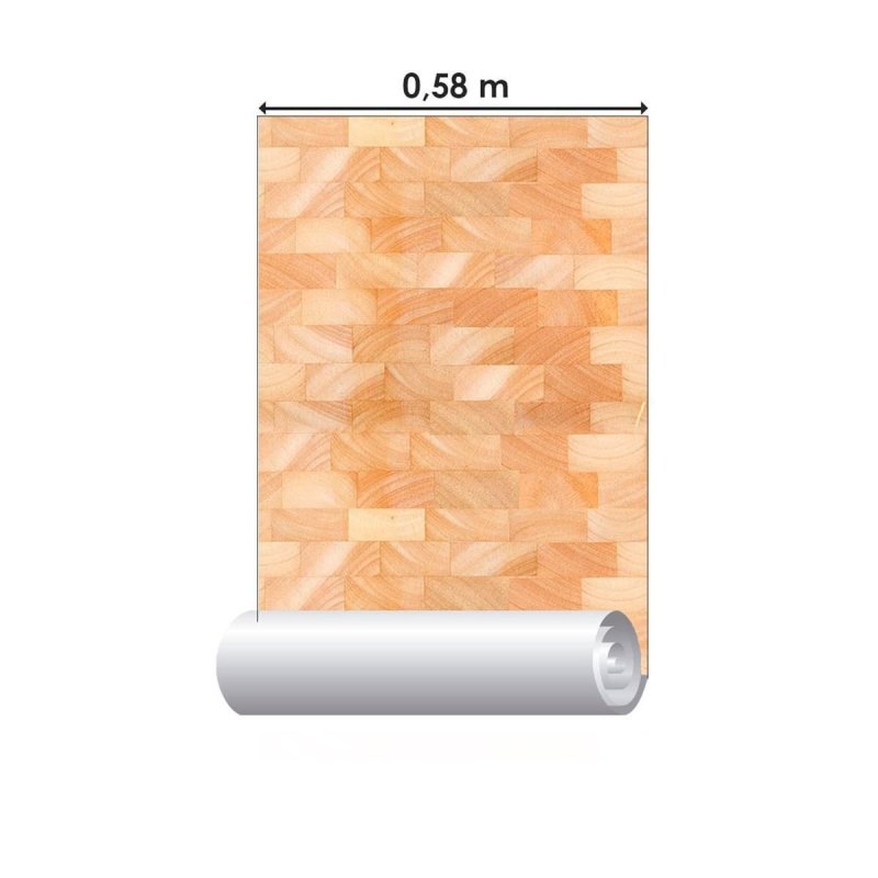 Papel de Parede Adesivo Blocos de Madeira N010205 - Papel na Parede