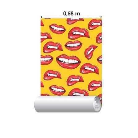 Papel de Parede Adesivo Bocas 123154243 - Papel na Parede