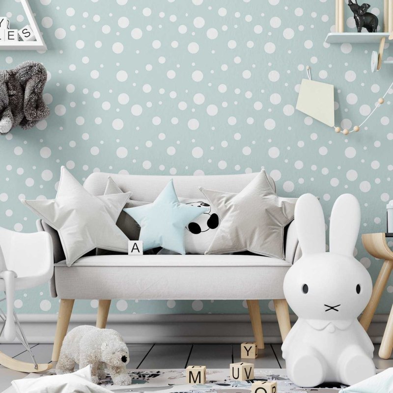 Papel de Parede Adesivo Bolha Branca N04009 - Papel na Parede